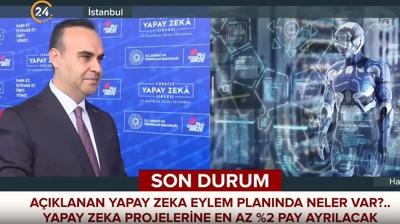 Bakan Kac�r 24 TV'de a��klad�: 5 milyon ki�iye yapay zeka e�itimi verilecek
