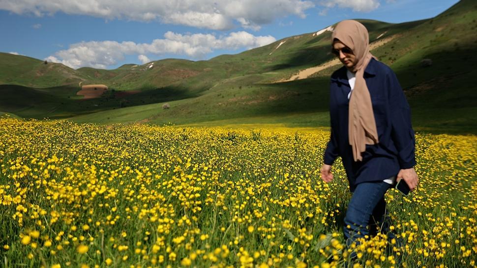 Bayburt'ta k�yler sar�ya boyand�, duyan foto�raf i�in s�raya giriyor