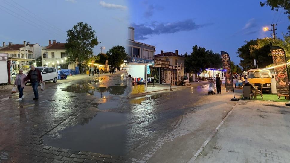 Enez'de tatil değil çile başladı! CHP'li yönetim altyapıyı unutunca sokaklar göl oldu