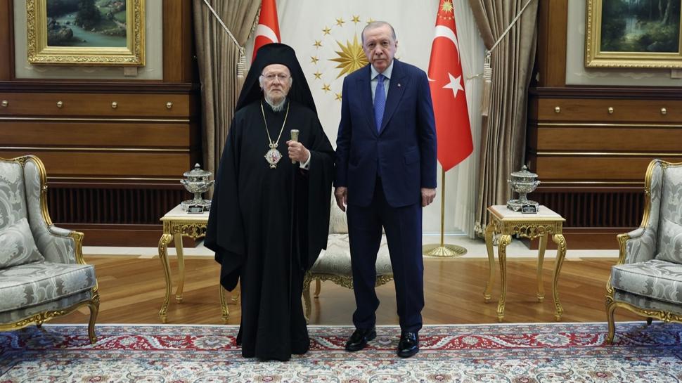 Başkan Erdoğan, Bartholomeos'u kabul etti
