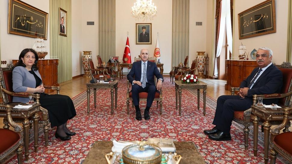 TBMM'de "Terörsüz Türkiye" görüşmesi! Kurtulmuş DEM heyetini kabul etti