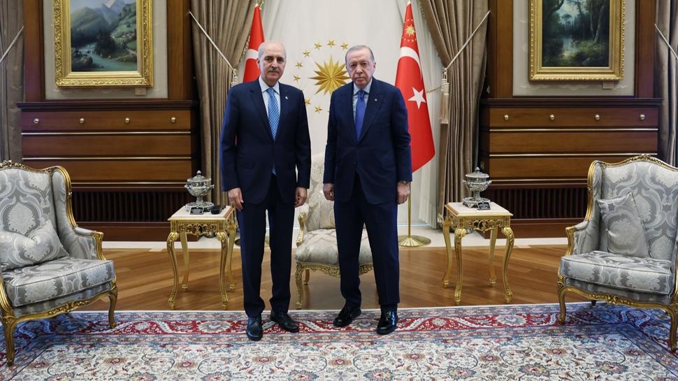 Başkan Erdoğan, TBMM Başkanı Kurtulmuş ile bir araya geldi