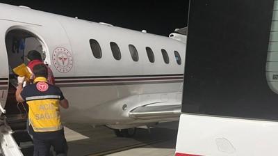 Tokat'ta ambulans u�ak 9 g�nl�k bebek i�in havaland�