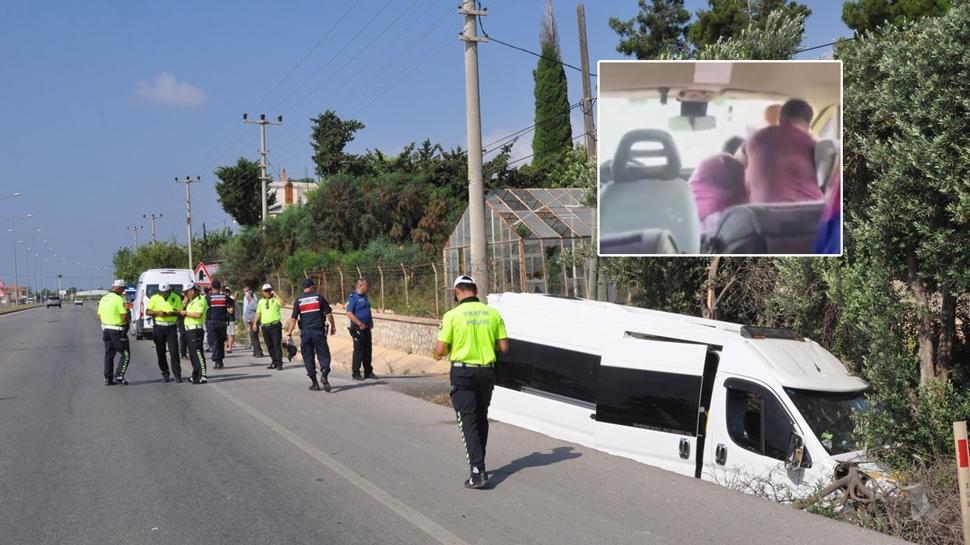 Seyir halinde yolculara dehşeti yaşattı! Kaçırdığı minibüsle can verdi