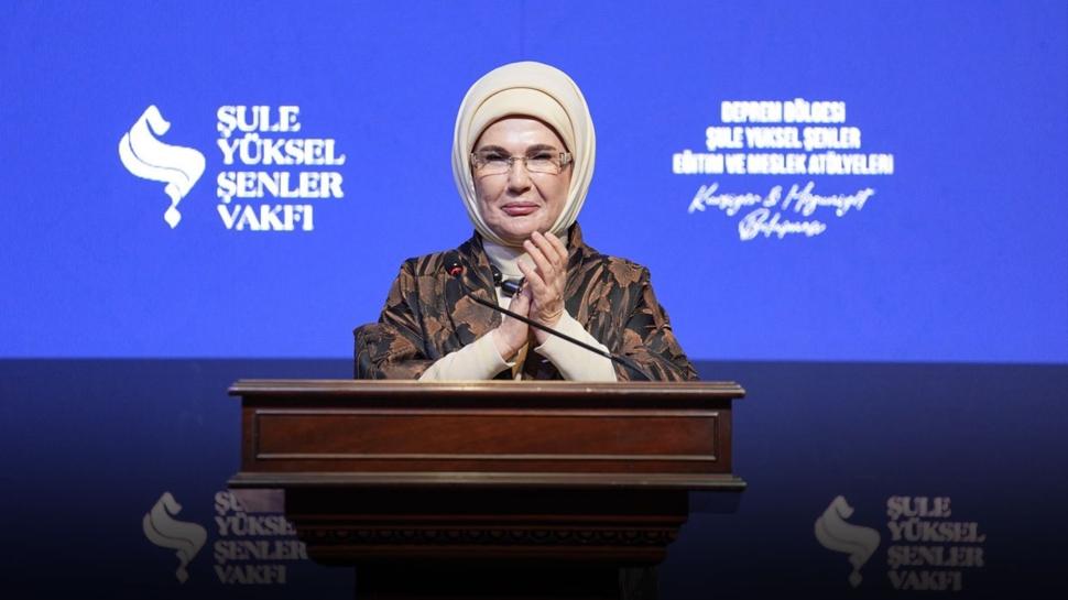 Emine Erdoğan'dan deprem bölgesine dev destek: Afetin yaraları üretimle sarılıyor