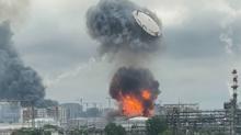 Kiev'den Moskova'ya en a��r sald�r�! Petrol rafinerisi vuruldu