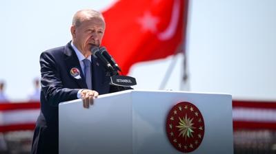 T�rkiye'den tarihi ihracat! Ba�kan Erdo�an: Sahada g��l� olmayan kendini men�de bulur