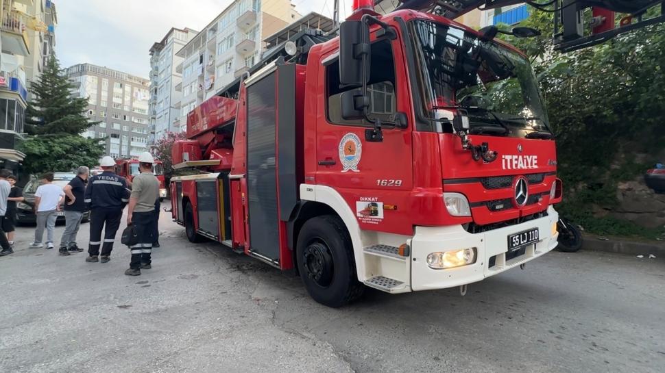 Yangın çıkardı kendisini eve kilitledi