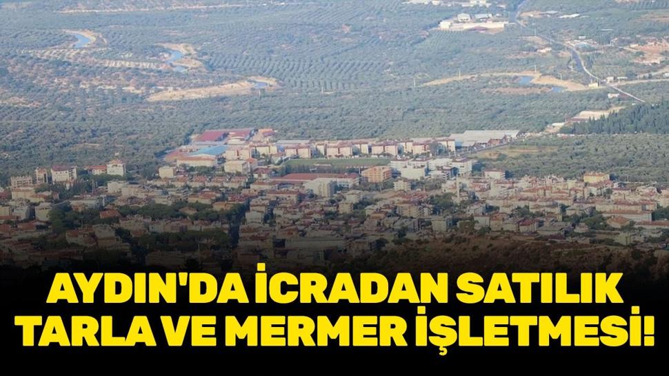 Aydın Bozdoğan'da icradan satılık tarla ve mermer işletmesi!