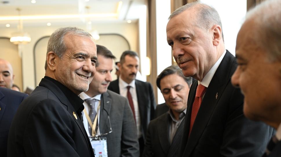 Başkan Erdoğan, İranlı mevkidaşı Pezeşkiyan ile görüştü