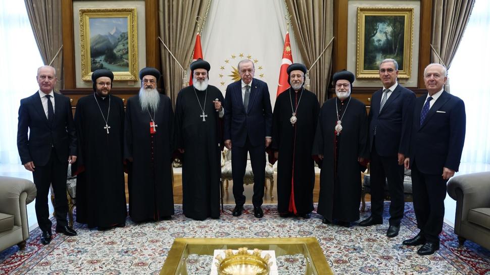 Cumhurbaşkanı Erdoğan, Süryani Ortodoks Kilisesi Patriği Kerim'i kabul etti