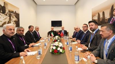 TBMM Ba�kan� Kurtulmu�, Ghalibaf ile g�r��t�