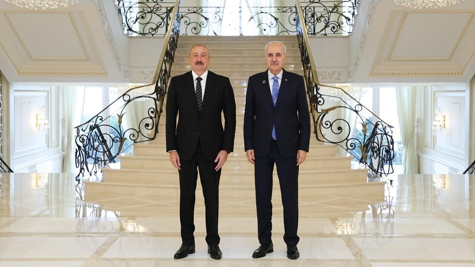 TBMM Başkanı Kurtulmuş, Aliyev tarafından kabul edildi