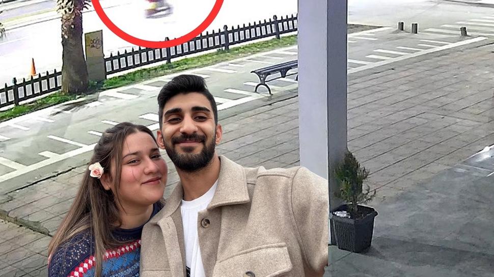 Nişanlı çift birlikte ölüme gitmişti! Kaza anı kamerada
