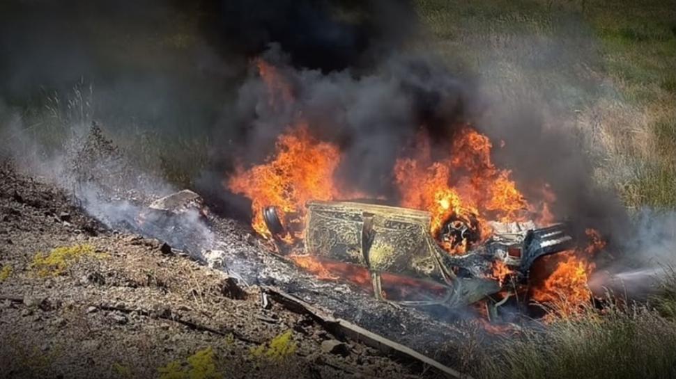 Kütahya'da feci kaza: takla atan araç alev topuna döndü