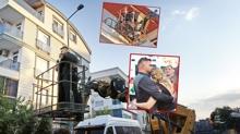 Romantik kahraman! Kar�s�n� kurtarmak i�in �zel vin� kiralad�