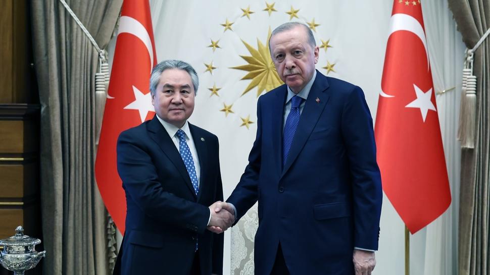 Başkan Erdoğan, Kırgızistan Dışişleri Bakanı Ceenbek Kulubayev'i kabul etti