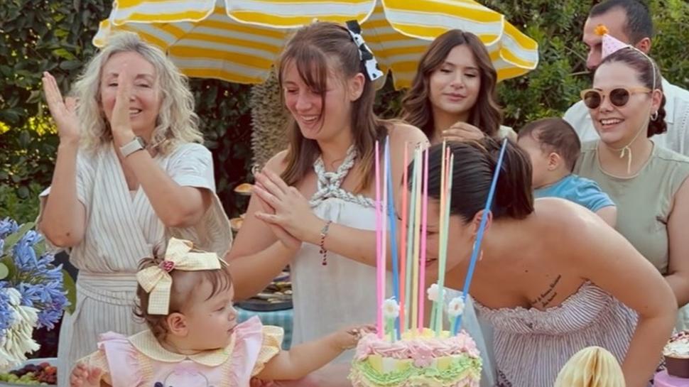 Gizem Karaca kızı Leyla Yaz'ın birinci yaş günü için parti düzenledi