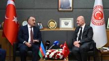 TBMM ��i�leri Komisyonu Ba�kan� Soylu, Memmedov'u kabul etti