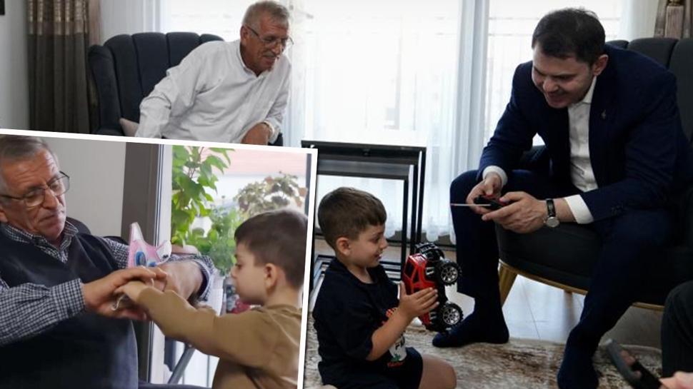 Bakan Kurum'dan tebess�m ettiren ziyaret: Ben bir Yusuf'a sahip ��km���m �ok mu?