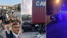 Otomobil t�ra ok gibi sapland�! Feci kazada baba ve o�lu can verdi