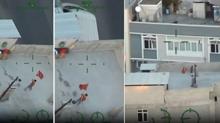 �anl�urfa'da gurur dolu anlar: T�rk bayra��yla polis helikopterini selamlad�