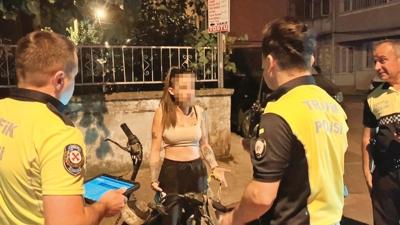 Bisikletliye alkol cezas�