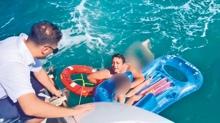 Deniz ortas�nda zamanla yar��! Sahil G�venlik kurtard�
