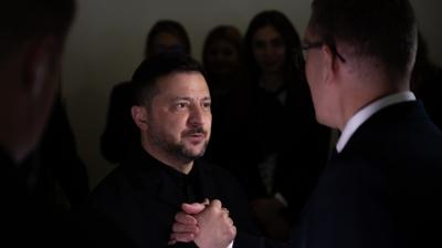 Ukrayna Devlet Ba�kan� Zelenski, Ankara'da temaslarda bulundu