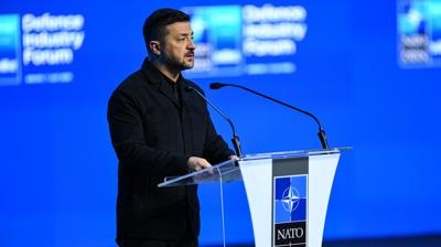 Ukrayna Devlet Ba�kan� Zelenski: NATO'nun kolektif savunmas�n�n bir par�as� olmal�y�z