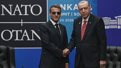 Külliye'de diplomasi trafiği! Başkan Erdoğan, Macron ile bir araya geldi