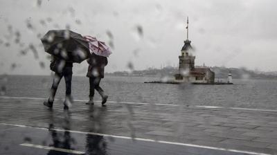 �stanbul'un Avrupa Yakas�'nda kuvvetli sa�anak bekleniyor