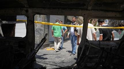 Macron'un ziyaretinde bombal� sald�r�... ��pheliler Suriye'de yakaland�