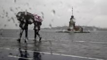 �stanbul'un Avrupa Yakas�'nda kuvvetli sa�anak bekleniyor