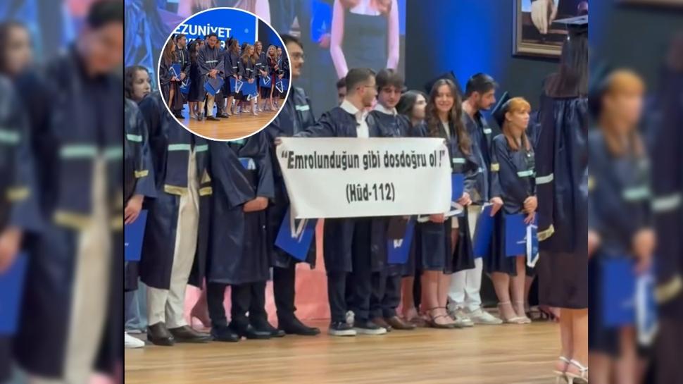 Yeditepe �niversitesi'nde skandal mezuniyet: Ayetin �n�n� kapatt�lar