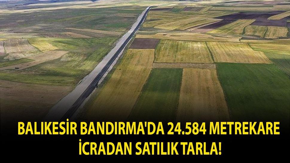 Balıkesir Bandırma'da 24.584 metrekare icradan satılık tarla!