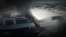 Ekipler seferber oldu: Ankara'da fabrikan�n �at�s�nda ��kan yang�n s�nd�r�ld�