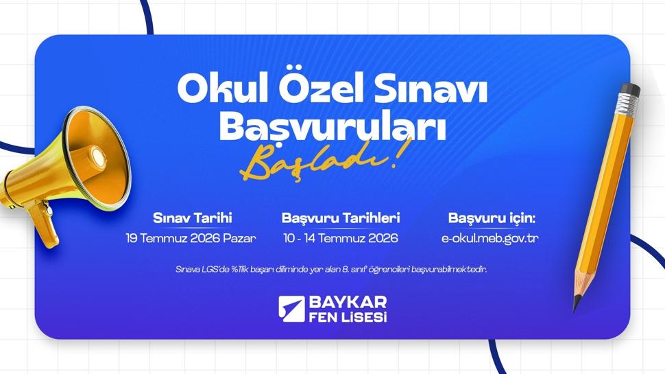 Milli Teknoloji Hamlesi'nin eğitimdeki yüzü Baykar Fen Lisesi'nin okul özel sınavı başvuruları başladı!