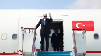 Ba�kan Erdo�an, Katar'a gitti
