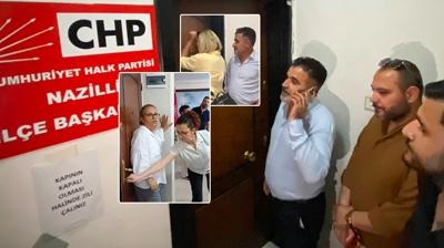 CHP il�e binas�nda 'butlan' krizi: Atamayla geldi, kap�dan giremedi