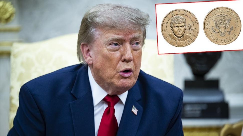 Trump portreli �alt�n 1 dolar'