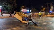 Kayseri'de gizemli kaza: Takla atan otomobilin s�r�c�s� aran�yor