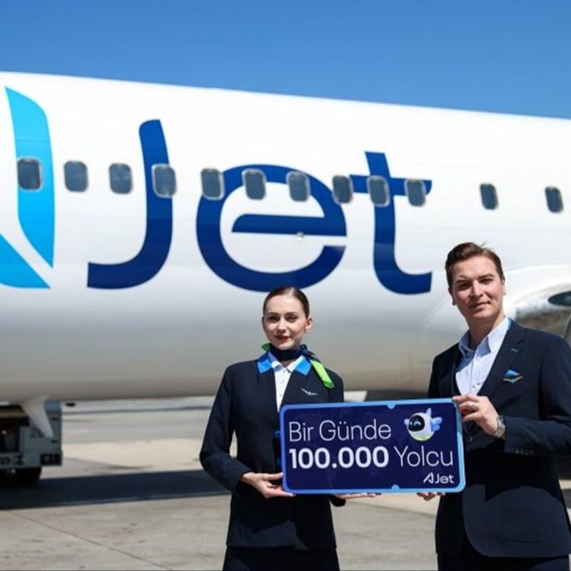 AJet rekorunu k�rd�: Bir g�nde 100 bini a�k�n yolcu ta��d�