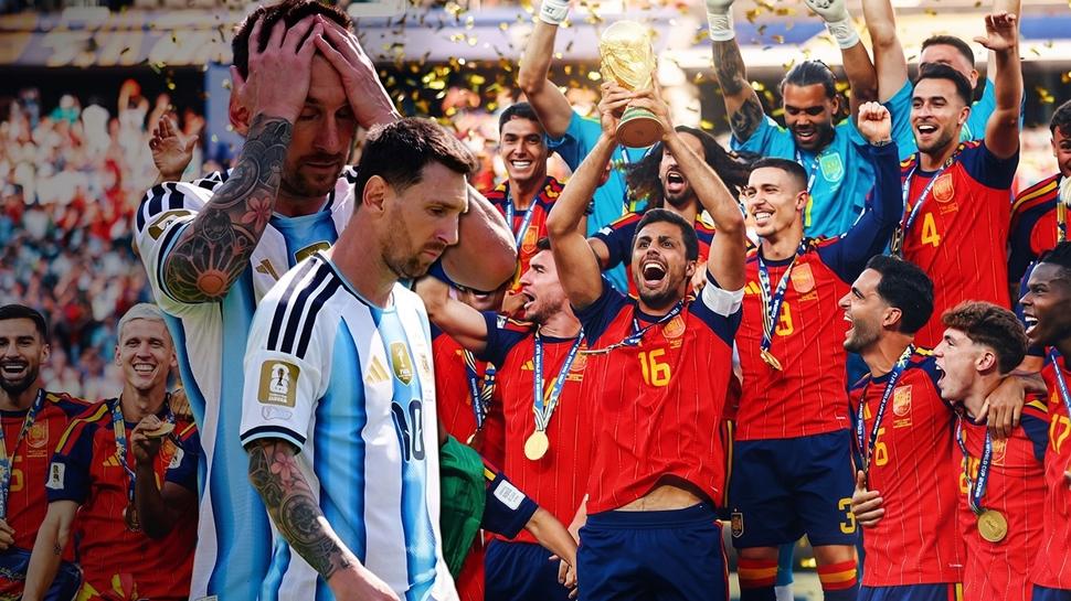 �spanya �ampiyon! Lionel Messi finalde y�k�ld�...