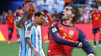 �spanya �ampiyon! Lionel Messi finalde y�k�ld�...