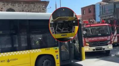 �stanbul'un g�be�inde �ETT �ilesi! Dumanlar y�kseldi, trafik kitlendi