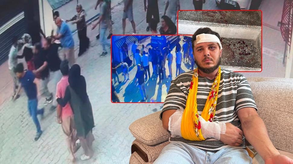 Mahalleyi savaş alanına çevirdiler! Satırlı, sopalı saldırı kamerada