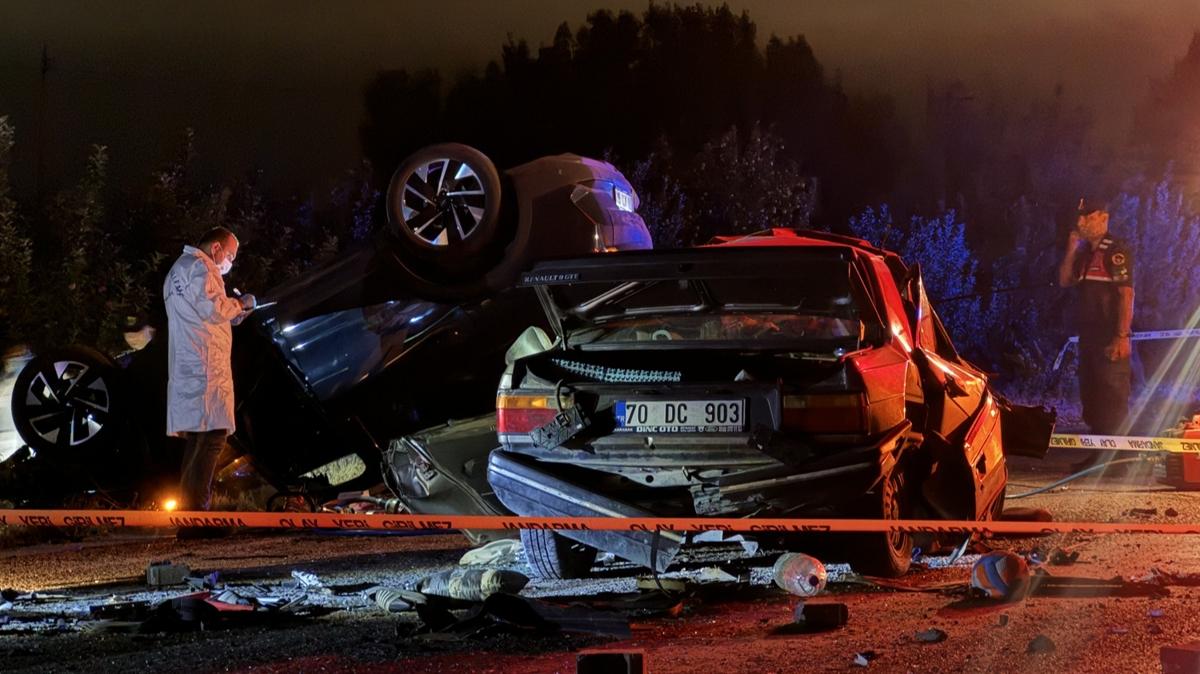 Karaman'da feci kaza: 1 ölü, 1 yaralı
