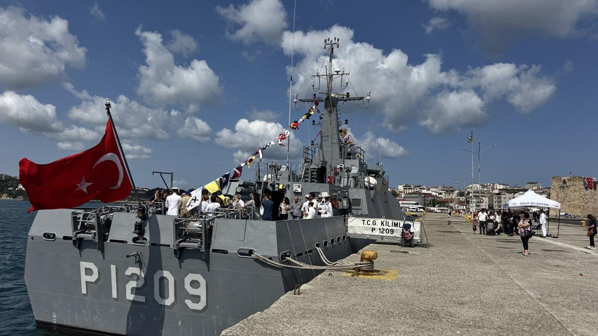 TCG-KİLİMLİ (P-1209) gemisi Sinop'ta ziyarete açıldı