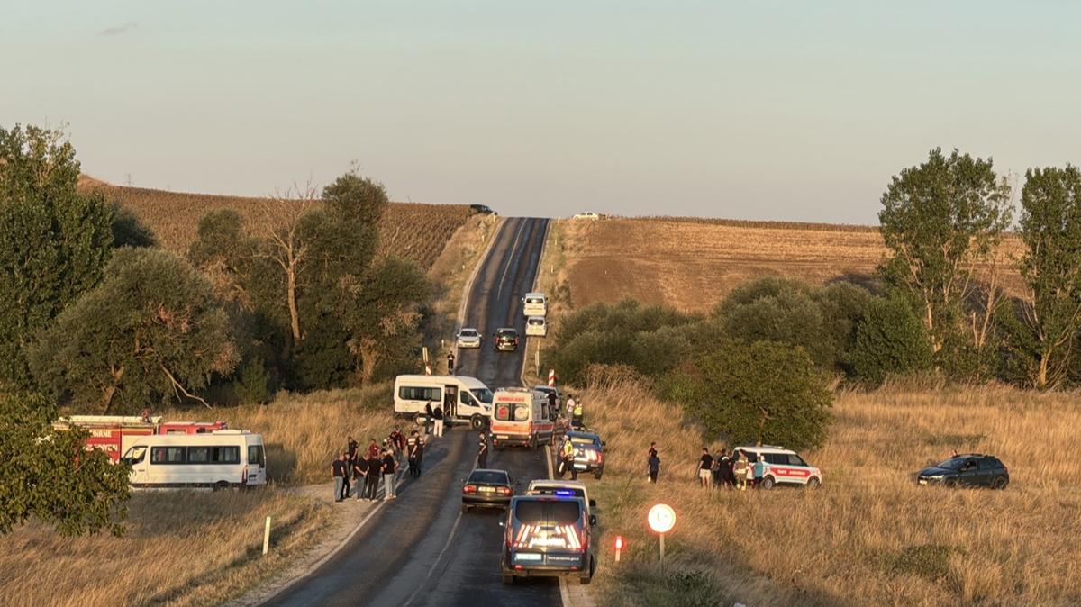 Edirne'de zincirleme kaza: 6 kişi yaralandı